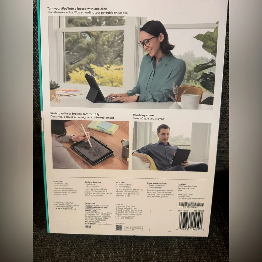 *BRAND NEW* Logitech slimfolio iPad case with keyboard. Still in box never used.